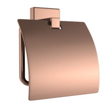 Jaquar Kubix Prime Blush Gold PVD Toilet Roll Holder With Stainless Steel Flap