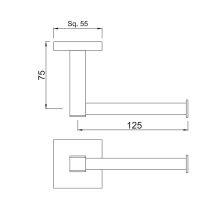 Jaquar Continental 125mm Chrome Toilet Roll Holder.