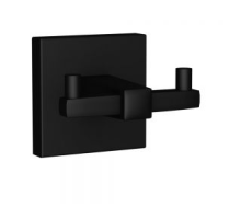 Jaquar Kubix Prime Black Matt Double Robe Hook