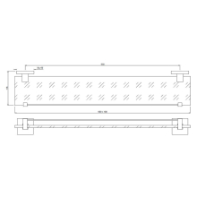 Colorado 615mm Glass Shelf - Chrome - Origins Living