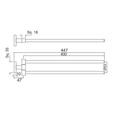 Jaquar Continental Matt Brass Square Toilet Roll Holder  