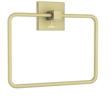 Jaquar Kubix Prime Brass Matt Square Towel Ring 