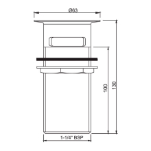 Jaquar Allied Brass Matt Click Clack Basin Waste  