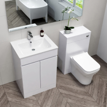 Atlantis 600mm White Waterproof Vanity Unit with Basin