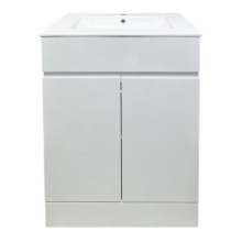 Atlantis 600mm White Waterproof Vanity Unit with Basin