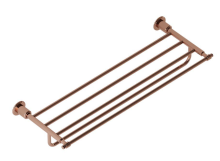 Artize VIC 600mm Long Blush Gold PVD Towel Shelf With Lower Hanger 