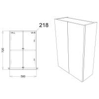 Vouille 510mm White Gloss Floor Standing 2 Door Basin Unit & Basin