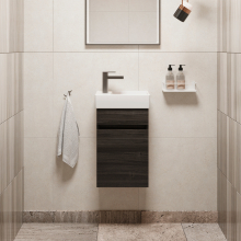 Abacus S1 Concepts Wall Hung Cloakroom Vanity Unit Pack 360mm Left Hand - Lava