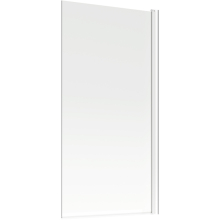 Single Chrome 1400mm Square Bath Screen