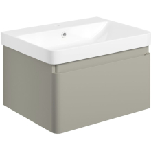 Aylesbury 605mm Matt Latte 1 Drawer Wall Hung Vanity Unit