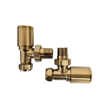 K Rad Brass Radiator Valves 15mm Angled (Pair)