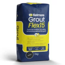 Kelmore Black Flex15 Tile Grout 3KG