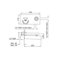 Abacus Emotion Thermostatic Bath Shower Mixer & Fixed Head