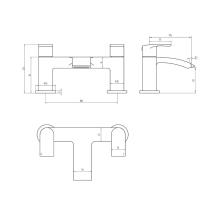 Coll Tall Mono Basin Mixer Tap & Push Waste - Highlife Bathrooms