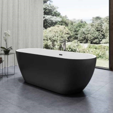 Charlotte Edwards Mayfair Matt Black 1500 x 780 Modern Freestanding Bath