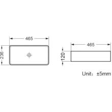 Jaquar Continental Prime Counter Top Basin 435mm