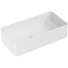 Scudo Riviera Gloss White Rectangle Countertop Basin