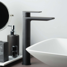 Abacus Plan Freestanding Bath Shower Mixer Tap - Matt Black
