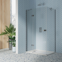 Dawn Athena 1200mm Chrome Hinged Shower Door & Side Panel