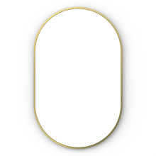 Origins Living Docklands 50 Brushed Brass Capsule Mirror