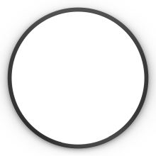 Origins Living Docklands 60 Black Round Mirror