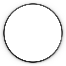 Origins Living Docklands 80 Black Round Mirror