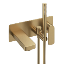 Abacus Edge Wall Mounted Bath Shower Mixer - Brushed Brass