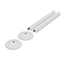 Matt White Pipe Snap 15mm Radiator pipe covers and collars