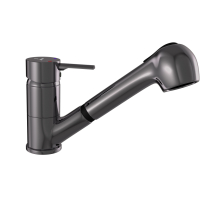 Jaquar Florentine Prime Black Chrome Single Lever Kitchen Tap With Extractable Hand Spray