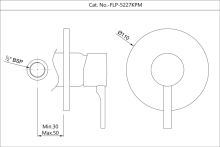 Jaquar Kubix Prime Concealed Manual Shower Valve Chrome