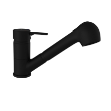 Jaquar Florentine Prime Black Matt Single Lever Sink Tap With Extractable Hand Shower 