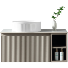 Flauto Smoked Sage 800mm Wall Hung Vanity Unit 