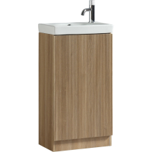 Flauto Country Oak Mini Cloakroom Vanity Unit