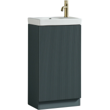 Flauto Smoked Sage Mini Cloakroom Vanity Unit