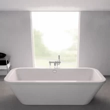 Carron Halcyon Square 1750 x 800 White Freestanding Bath - Reinforced Carronite