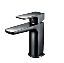 Swan Hazely Matt Black Mini Basin Mixer Tap with Pop Up Waste