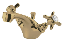 nuie Beaumont Brushed Brass Mono Basin Mixer With Waste