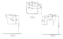 Jaquar Kubix Integrated Wall Hung Basin - 490mm