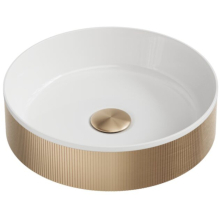 Scudo KOKO Brushed Brass Fluted Countertop Basin