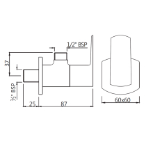 Jaquar Kubix Prime 600mm Antique Copper Towel Shelf  