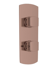 Jaquar Kubix Prime Blush Gold Concealed 3 Outlet Shower Valve 