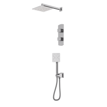 Jaquar Kubix Prime Square Shower Kit 2 Outlet Fixed Head & Hand Set in Chrome