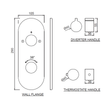 Jaquar Shower Panel Glassy Black