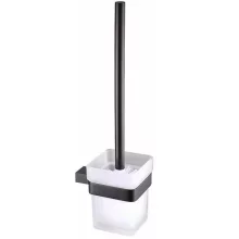 Black Toilet Brush and Holder