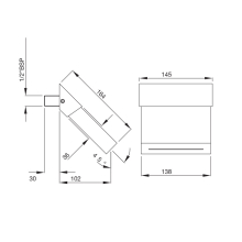 Artize Lexa Overhead Shower With Cascade Flow In Black Chrome