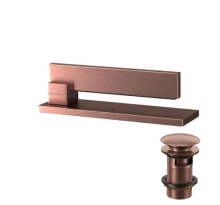 Artize Linea Single Lever Basin Tap With Click Clack Waste In Antique Copper