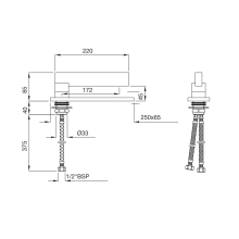 Artize Linea Single Lever Basin Tap With Click Clack Waste In Chrome