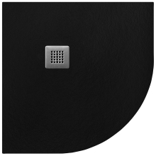 Lancia Cuttable Slate Quadrant Shower Tray - Black
