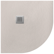 Lancia Cuttable Slate Quadrant Shower Tray - Taupe