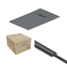 Abacus Elements Linear Uno Wet Room Kit 1200 x 900 x 30mm End Drain - Matt Anthracite